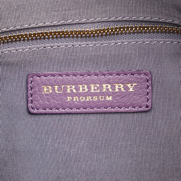 バーバリー フラワー セカンドバッグ ショルダーバッグ 2WAY ライトパープル ビニール レザー レディース BURBERRY 【中古】