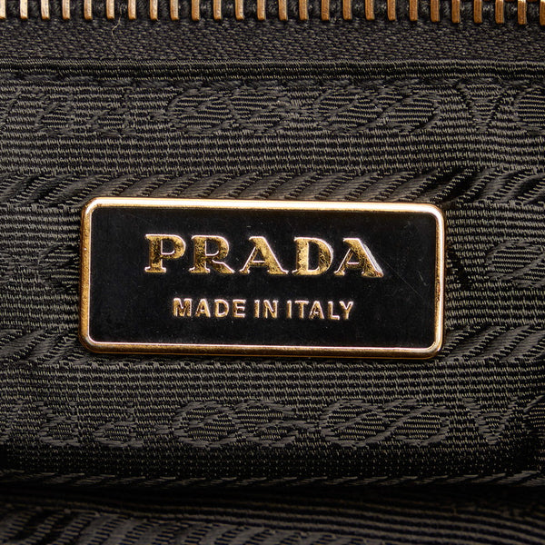 プラダ ショルダーバッグ ブラック ナイロン レザー レディース PRADA 【中古】