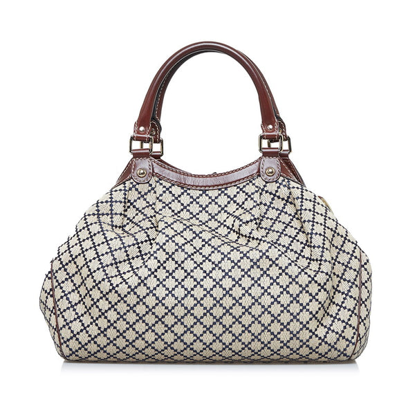 グッチ ディアマンテ スーキー トートバッグ ショルダーバッグ 211944 ベージュ ブラウン キャンバス レザー レディース GUCCI 【中古】