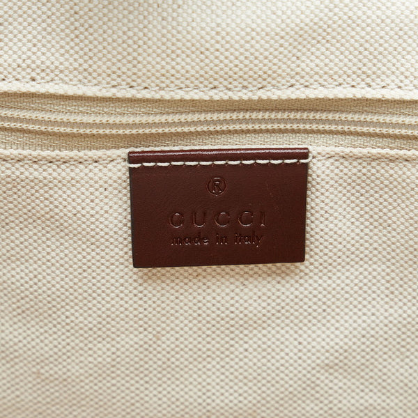 グッチ ディアマンテ スーキー トートバッグ ショルダーバッグ 211944 ベージュ ブラウン キャンバス レザー レディース GUCCI 【中古】