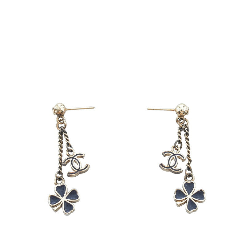 シャネル ココマーク クローバー チェーンピアス シルバー メタル レディース CHANEL 【中古】