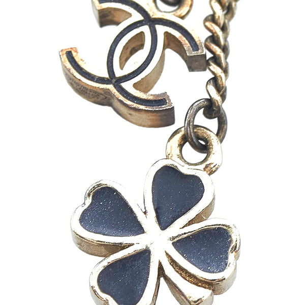 シャネル ココマーク クローバー チェーンピアス シルバー メタル レディース CHANEL 【中古】