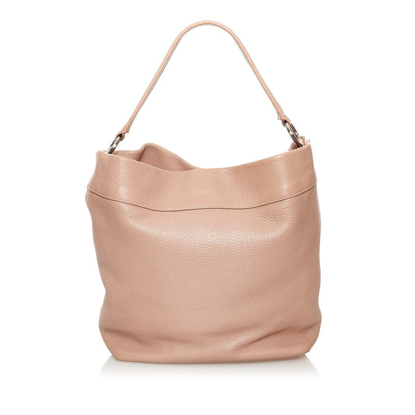 プラダ ピンク レザー ショルダーバッグ レディース PRADA 【中古】