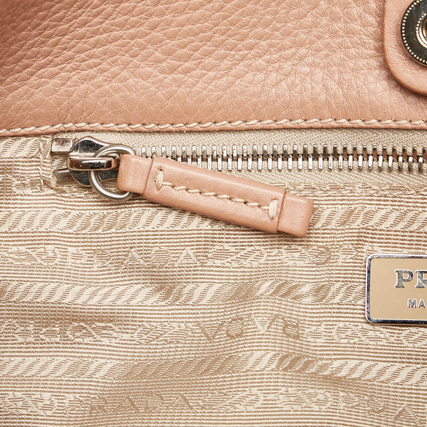 プラダ ピンク レザー ショルダーバッグ レディース PRADA 【中古】