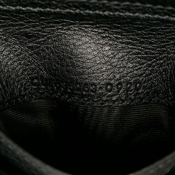 サンローラン タイニーモノグラム コンパクト ジップウォレット 二つ折り財布 635263 ブラック レザー レディース SAINT LAURENT 【中古】