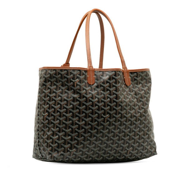 ゴヤール サンルイPM トートバッグ ハンドバッグ ブラウン ブラック PVC レザー レディース GOYARD 【中古】