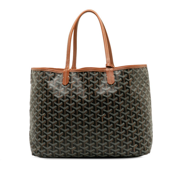 ゴヤール サンルイPM トートバッグ ハンドバッグ ブラウン ブラック PVC レザー レディース GOYARD 【中古】