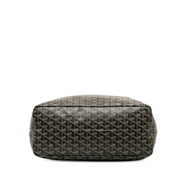 ゴヤール サンルイPM トートバッグ ハンドバッグ ブラウン ブラック PVC レザー レディース GOYARD 【中古】
