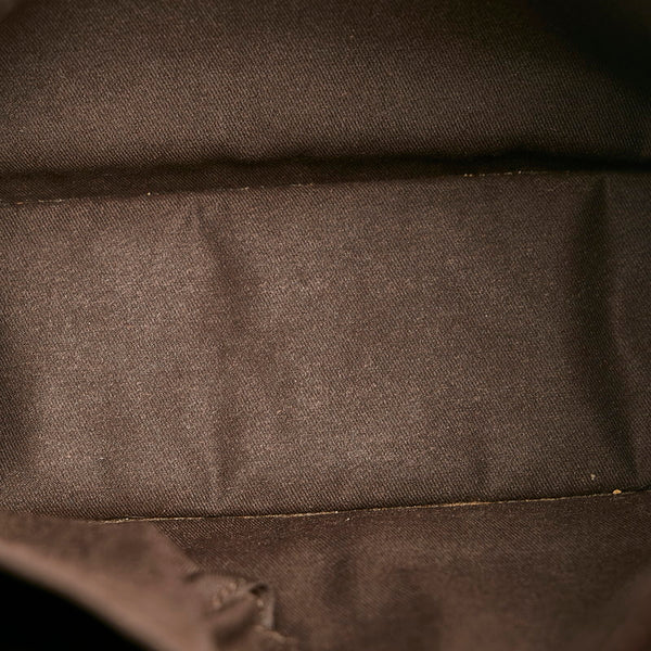 グッチ GGキャンバス 斜め掛け ショルダーバッグ 120841 ベージュ ブラウン キャンバス レザー レディース GUCCI 【中古】