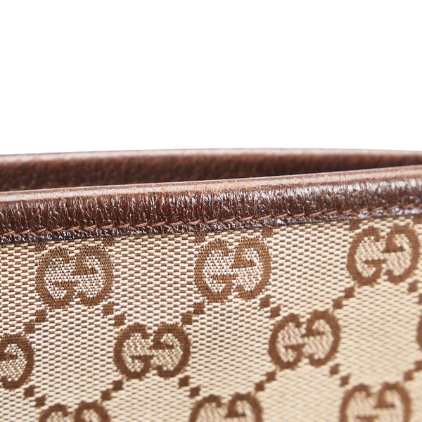 グッチ GGキャンバス 斜め掛け ショルダーバッグ 120841 ベージュ ブラウン キャンバス レザー レディース GUCCI 【中古】