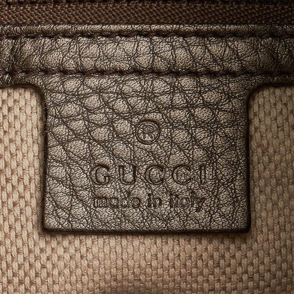 グッチ スーキー  ソーホー  チェーン ショルダーバッグ 308982 グレー レザー レディース GUCCI 【中古】