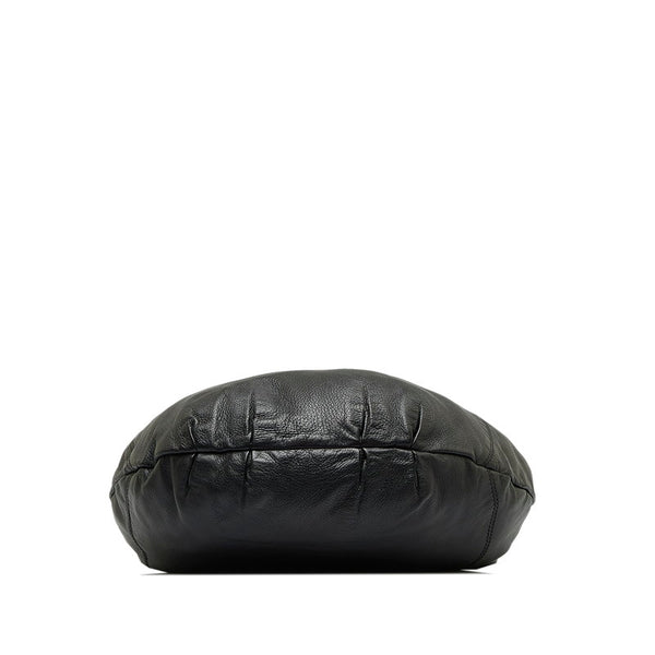 グッチ シエンナクロワッサン タッセル チェーン ワンショルダーバッグ 269940 ブラック レザー レディース GUCCI 【中古】