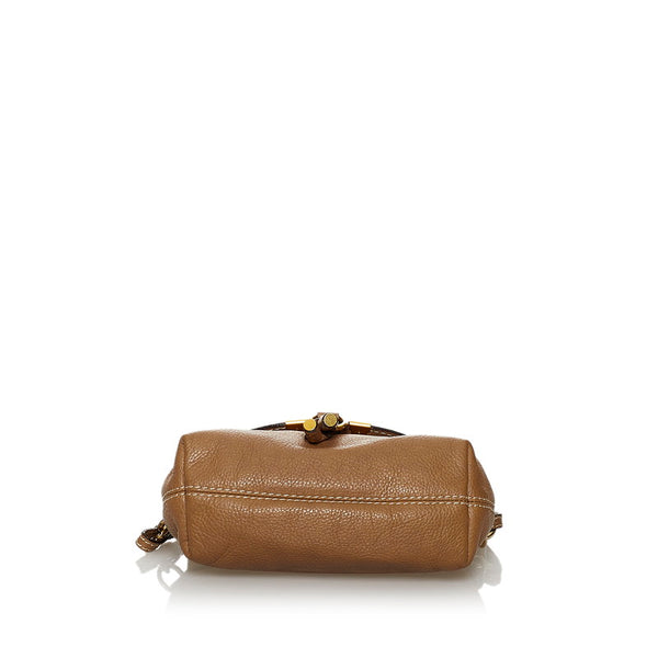 クロエ マーシー ライトブラウン レザー ショルダーバッグ レディース Chloe 【中古】