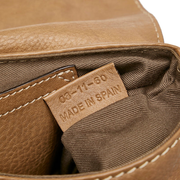 クロエ マーシー ライトブラウン レザー ショルダーバッグ レディース Chloe 【中古】