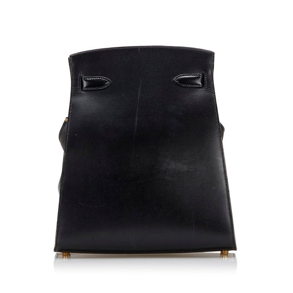 エルメス ケリースポーツMM ショルダーバッグ ブラック レザー レディース HERMES 【中古】