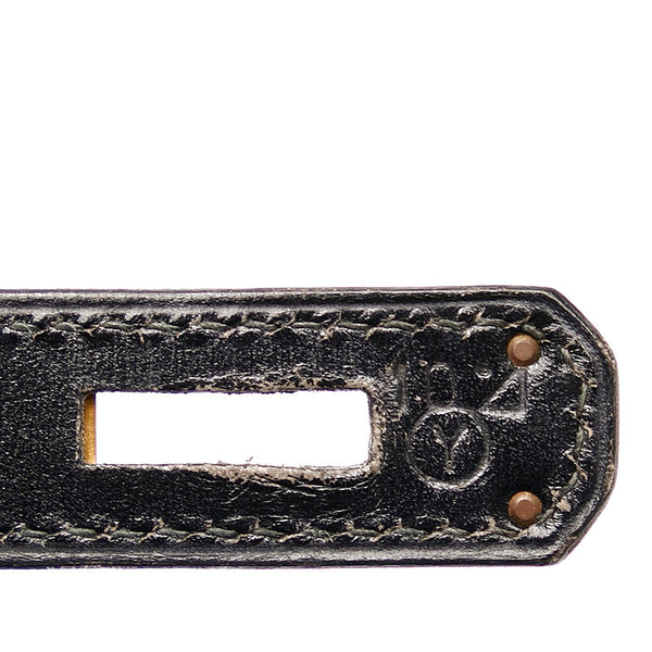 エルメス ケリースポーツMM ショルダーバッグ ブラック レザー レディース HERMES 【中古】