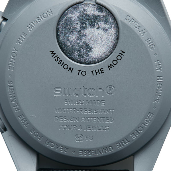 オメガ ×swatch MISSION TO MOON スウォッチ ミッション トゥ ムーン 腕時計 SO33M102-108 クオーツ ブラック文字盤 バイオセラミック メンズ OMEGA 【中古】