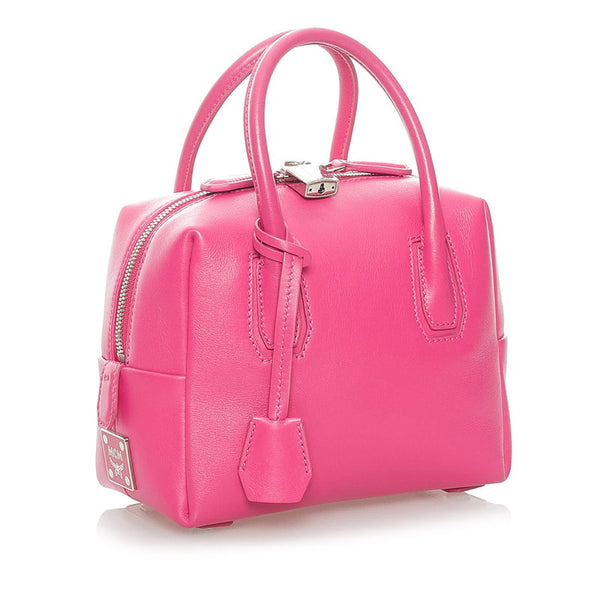 エム シー エム ハンドバッグ ショルダーバッグ 2WAY ピンク レザー レディース MCM 【中古】