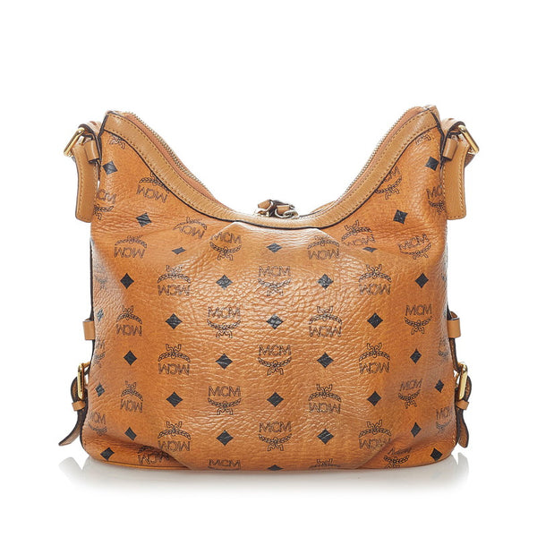 エム シー エム ヴィセトス ショルダーバッグ ブラウン PVC レザー レディース MCM 【中古】