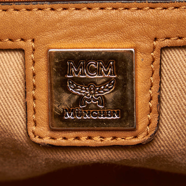 エム シー エム ヴィセトス ショルダーバッグ ブラウン PVC レザー レディース MCM 【中古】