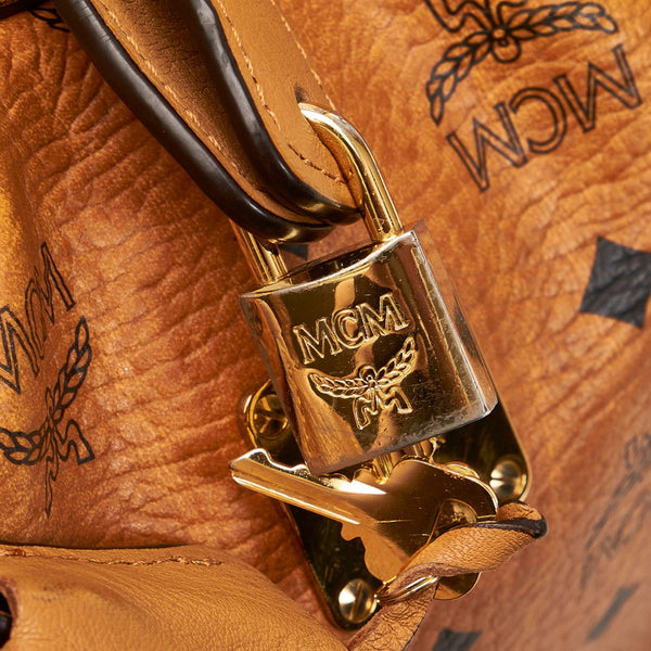 エム シー エム ヴィセトス ショルダーバッグ ブラウン PVC レザー レディース MCM 【中古】