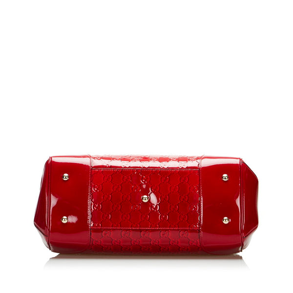 グッチ グッチシマ GG プリンシー ハンドバッグ 257612 レッド パテントレザー レディース GUCCI 【中古】