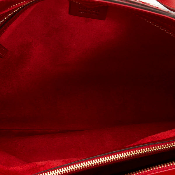 グッチ グッチシマ GG プリンシー ハンドバッグ 257612 レッド パテントレザー レディース GUCCI 【中古】