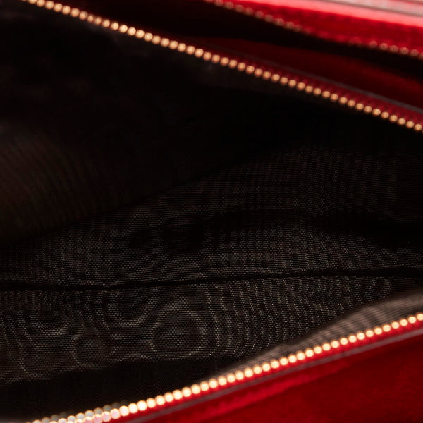 グッチ グッチシマ GG プリンシー ハンドバッグ 257612 レッド パテントレザー レディース GUCCI 【中古】