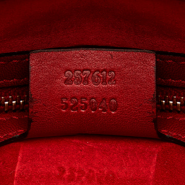 グッチ グッチシマ GG プリンシー ハンドバッグ 257612 レッド パテントレザー レディース GUCCI 【中古】