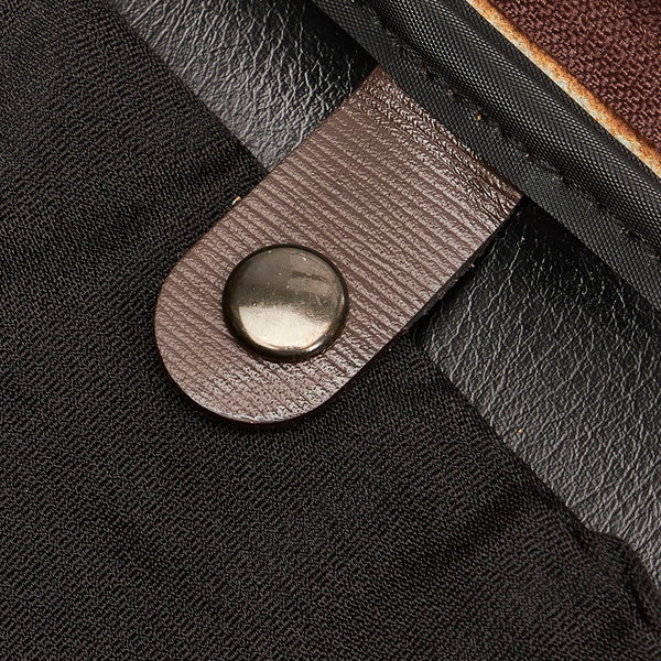 バーバリー ノバチェック ガーメントケース ベージュ キャンバス レザー メンズ BURBERRY 【中古】