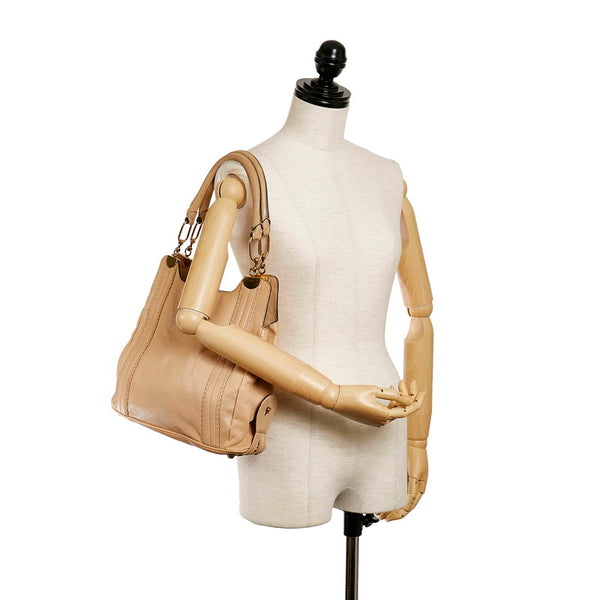 クロエ ベージュ レザー ハンドバッグ レディース Chloe 【中古】