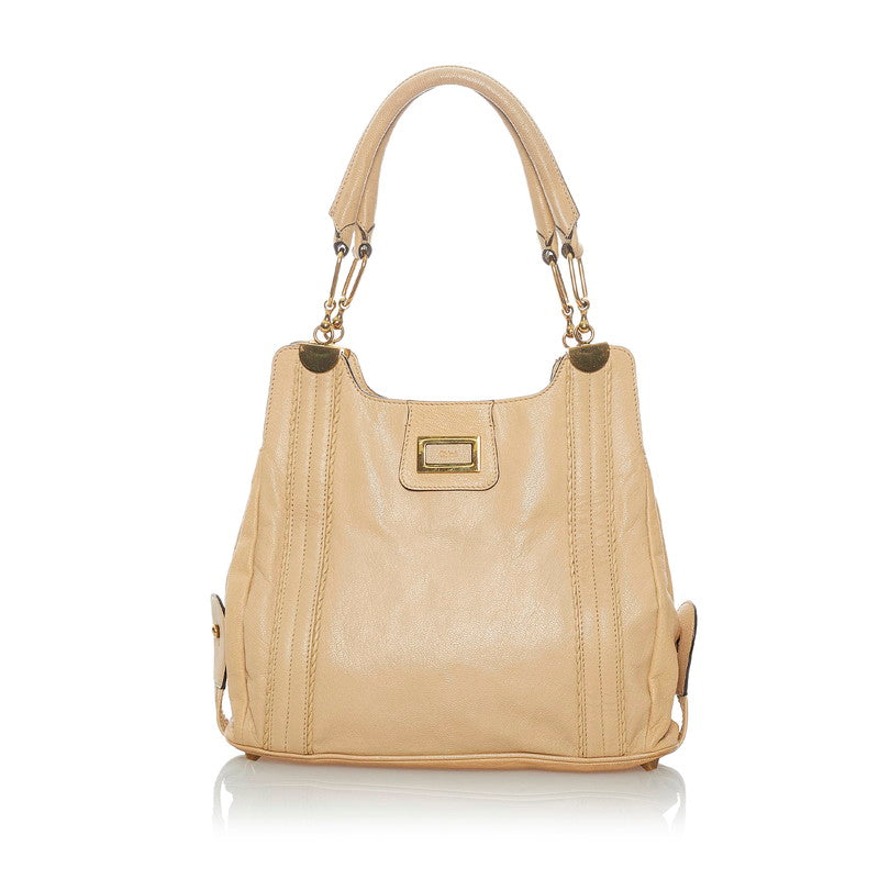 クロエ ベージュ レザー ハンドバッグ レディース Chloe 【中古】