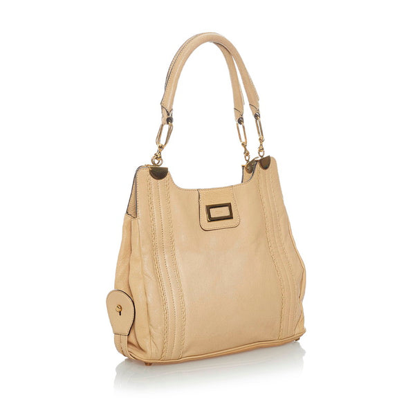 クロエ ベージュ レザー ハンドバッグ レディース Chloe 【中古】
