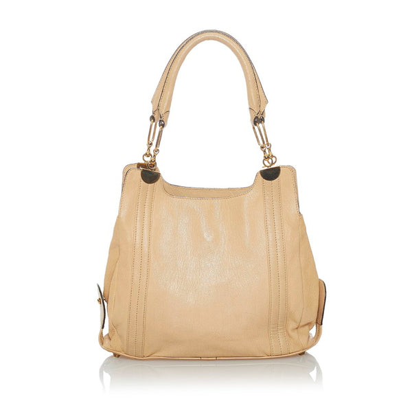 クロエ ベージュ レザー ハンドバッグ レディース Chloe 【中古】