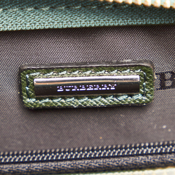 バーバリー クラッチバッグ セカンドバッグ ダークグリーン レザー レディース BURBERRY 【中古】