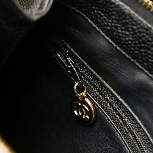 シャネル ココマーク チェーン ショルダーバッグ ブラック キャビアスキン レディース CHANEL 【中古】