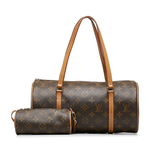 ルイ ヴィトン モノグラム パピヨン30 (旧) ハンドバッグ M51385 ブラウン PVC レザー レディース LOUIS VUITTON 【中古】