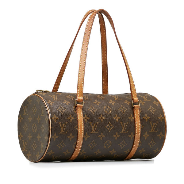 ルイ ヴィトン モノグラム パピヨン30 (旧) ハンドバッグ M51385 ブラウン PVC レザー レディース LOUIS VUITTON 【中古】