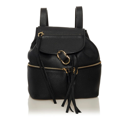 サルヴァトーレフェラガモ ガンチーニ リュック バックパック AU-21/G584 ブラック レザー レディース Salvatore Ferragamo 【中古】