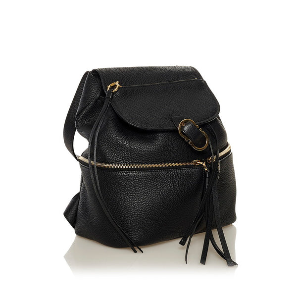 サルヴァトーレフェラガモ ガンチーニ リュック バックパック AU-21/G584 ブラック レザー レディース Salvatore Ferragamo 【中古】