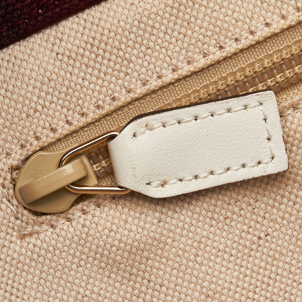 グッチ ハートビート トートバッグ 282439 ワインレッド ピンク キャンバス レザー レディース GUCCI 【中古】