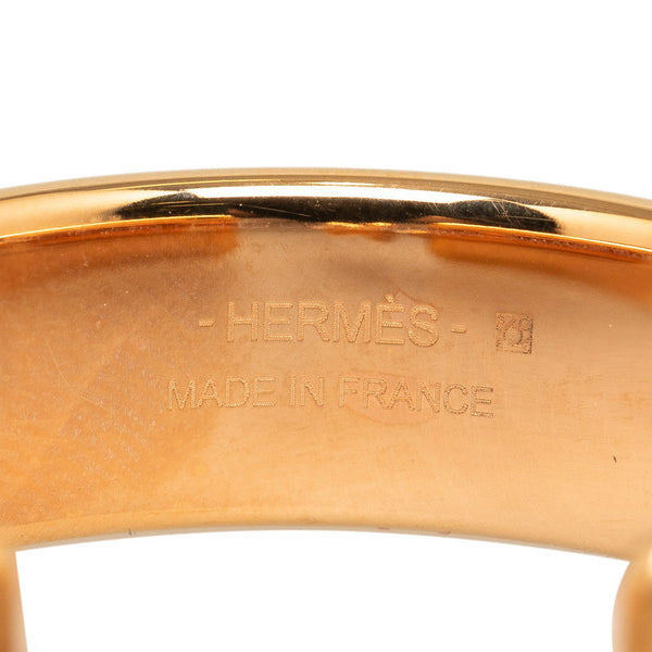 エルメス オランプ エトゥープ ピアス エトゥープ ゴールド メッキ ヴォーエプソン レディース HERMES 【中古】