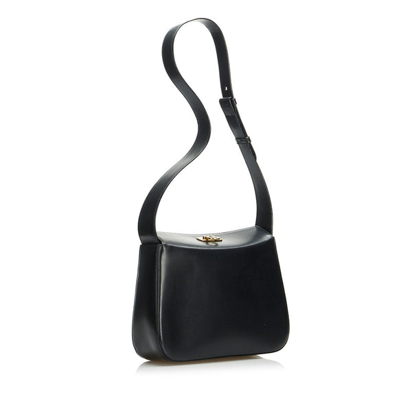 サルヴァトーレフェラガモ ガンチーニ ショルダーバッグ E21 8161 ブラック レザー レディース Salvatore Ferragamo 【中古】