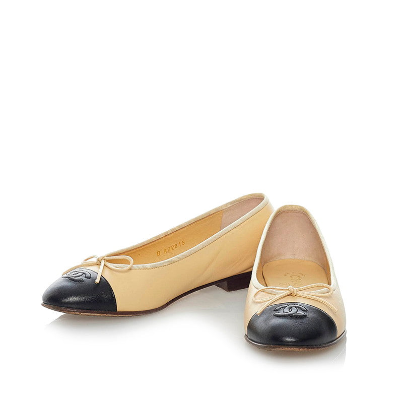 シャネル ココマーク パンプス クリーム ベージュ レザー レディース CHANEL 【中古】