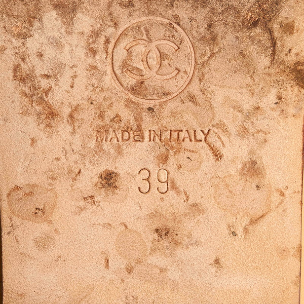 シャネル ココマーク パンプス クリーム ベージュ レザー レディース CHANEL 【中古】