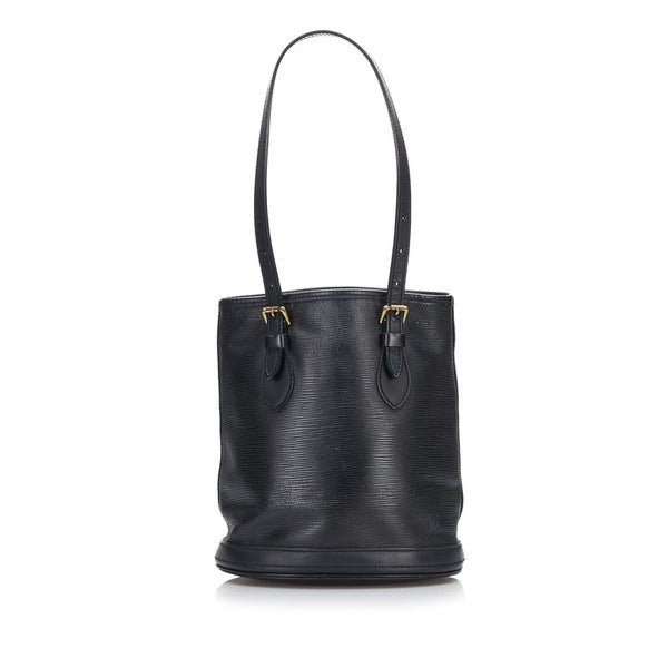 ルイ ヴィトン エピ バケットPM トートバッグ ショルダーバッグ M58992 ノワール ブラック レザー レディース LOUIS VUITTON 【中古】
