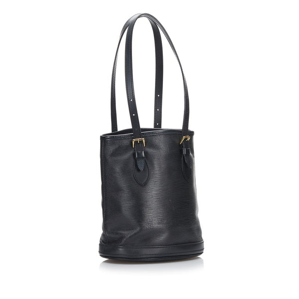 ルイ ヴィトン エピ バケットPM トートバッグ ショルダーバッグ M58992 ノワール ブラック レザー レディース LOUIS VUITTON 【中古】