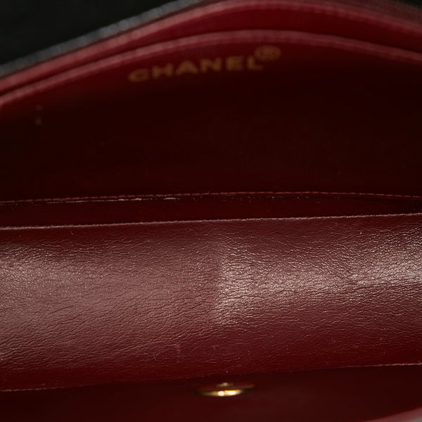 シャネル マトラッセ ダイアナ チェーン ショルダーバッグ ブラック ラムスキン レディース CHANEL 【中古】