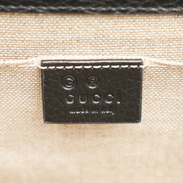 グッチ インターロッキングG チェーン ショルダーバッグ 510304 ブラック レザー レディース GUCCI 【中古】