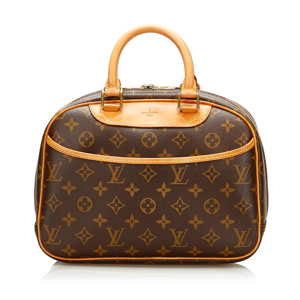 ルイ ヴィトン モノグラム トゥルーヴィル ハンドバッグ M42228 ブラウン PVC レザー レディース LOUIS VUITTON 【中古】